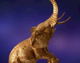 Vintage large bronze/brass elephant