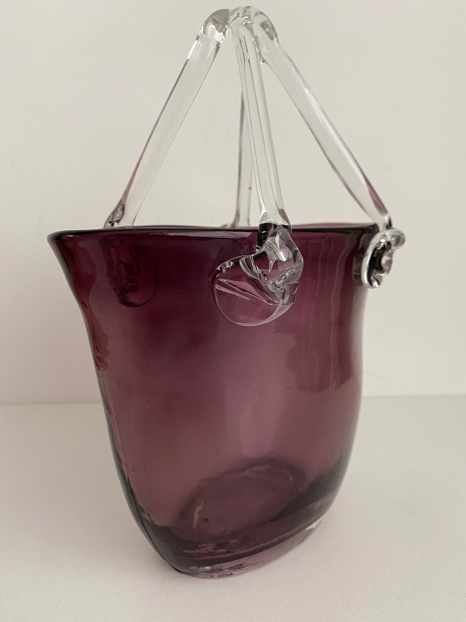 Beautiful vintage handblown Murano Purse Glass Vase Etsy