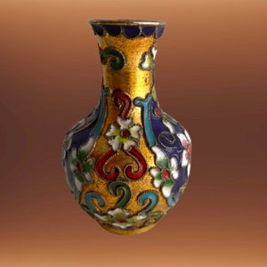 Handmade cloisonne miniature vase