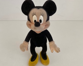 Vintage samt Minnie Mouse Figur der 1970er Jahre
