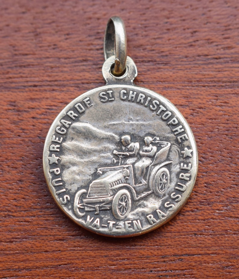 Dicksons Saint Christopher Protect Us Silver Tone 7 Inch