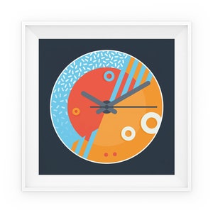 Girado | Impressão artística de parede, feita em casa, mínima, geométrica, abstrata, design Memphis