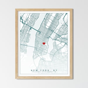 Où nous nous sommes rencontrés carte, carte personnalisée, cadeau de mariage, cadeau d’anniversaire, cadeau de premier anniversaire pour petit ami, notre première carte de date cadeau de fiançailles