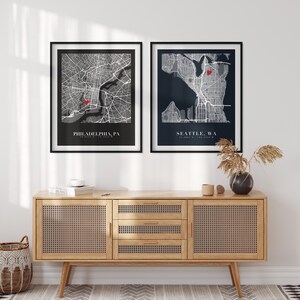 Custom City Map Print, Personalized Map Art, Modern Wall Decor (Digital Download) image 6