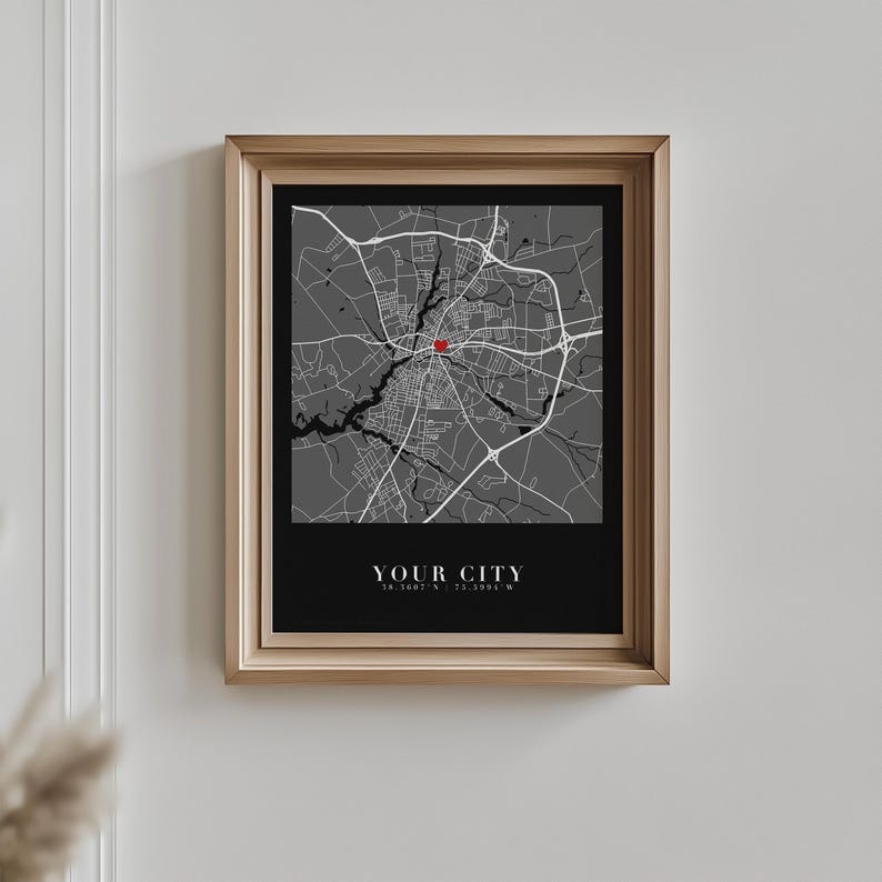Custom City Map Print, Personalized Map Art, Modern Wall Decor (Digital Download) image 11