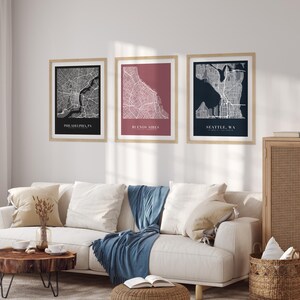 Custom City Map Print, Personalized Map Art, Modern Wall Decor (Digital Download) image 13