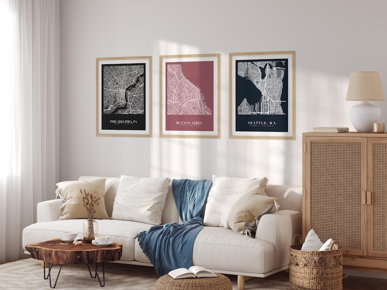 Custom City Map Print, Personalized Map Art, Modern Wall Decor (Digital Download) image 13