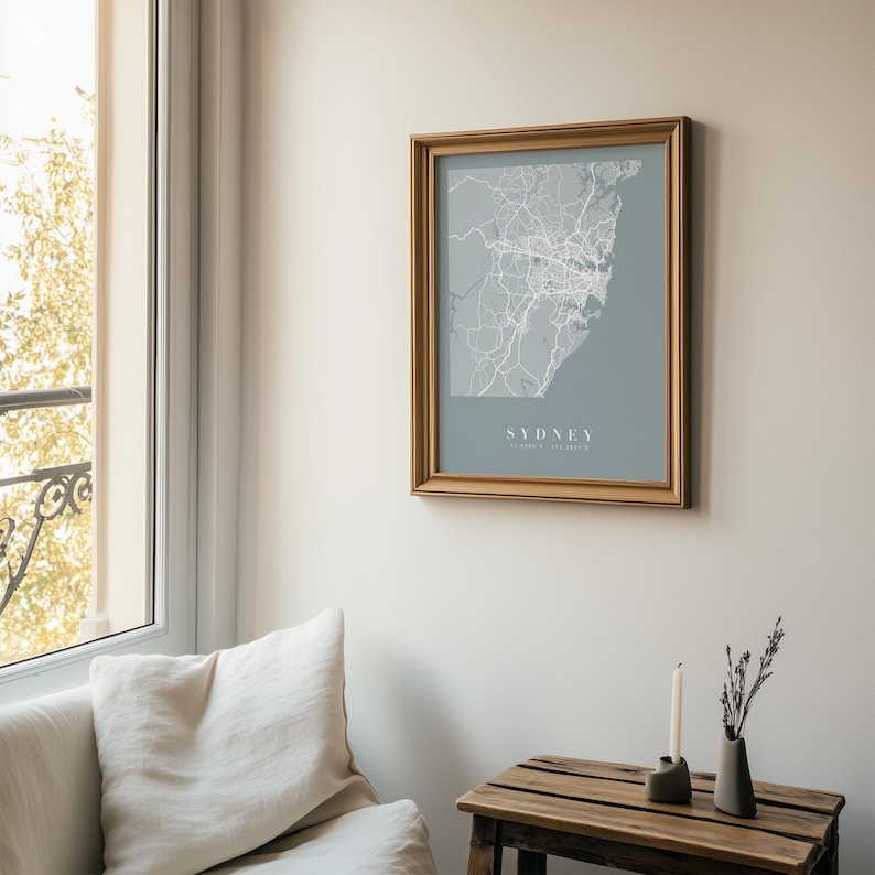 Custom City Map Print, Personalized Map Art, Modern Wall Decor (Digital Download) image 4