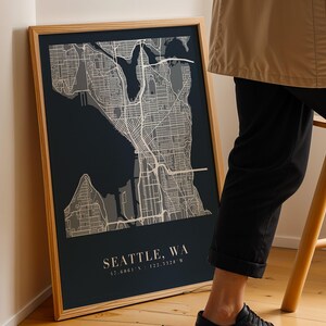 Custom City Map Print, Personalized Map Art, Modern Wall Decor (Digital Download) image 3