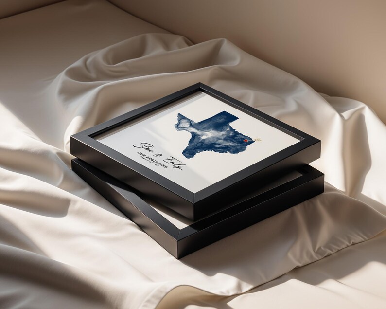 Impresión artística personalizada del mapa de Virginia Occidental, regalo de aniversario personalizado (descarga digital) imagen 5