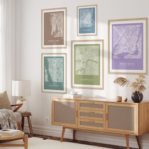 Custom City Map Print, Personalized Map Art, Modern Wall Decor (Digital Download) image 9