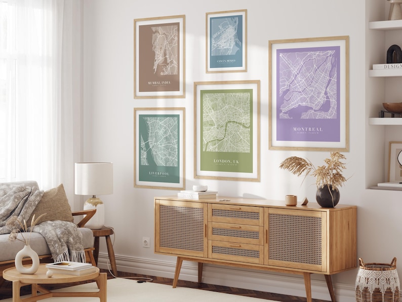 Custom City Map Print, Personalized Map Art, Modern Wall Decor (Digital Download) image 9