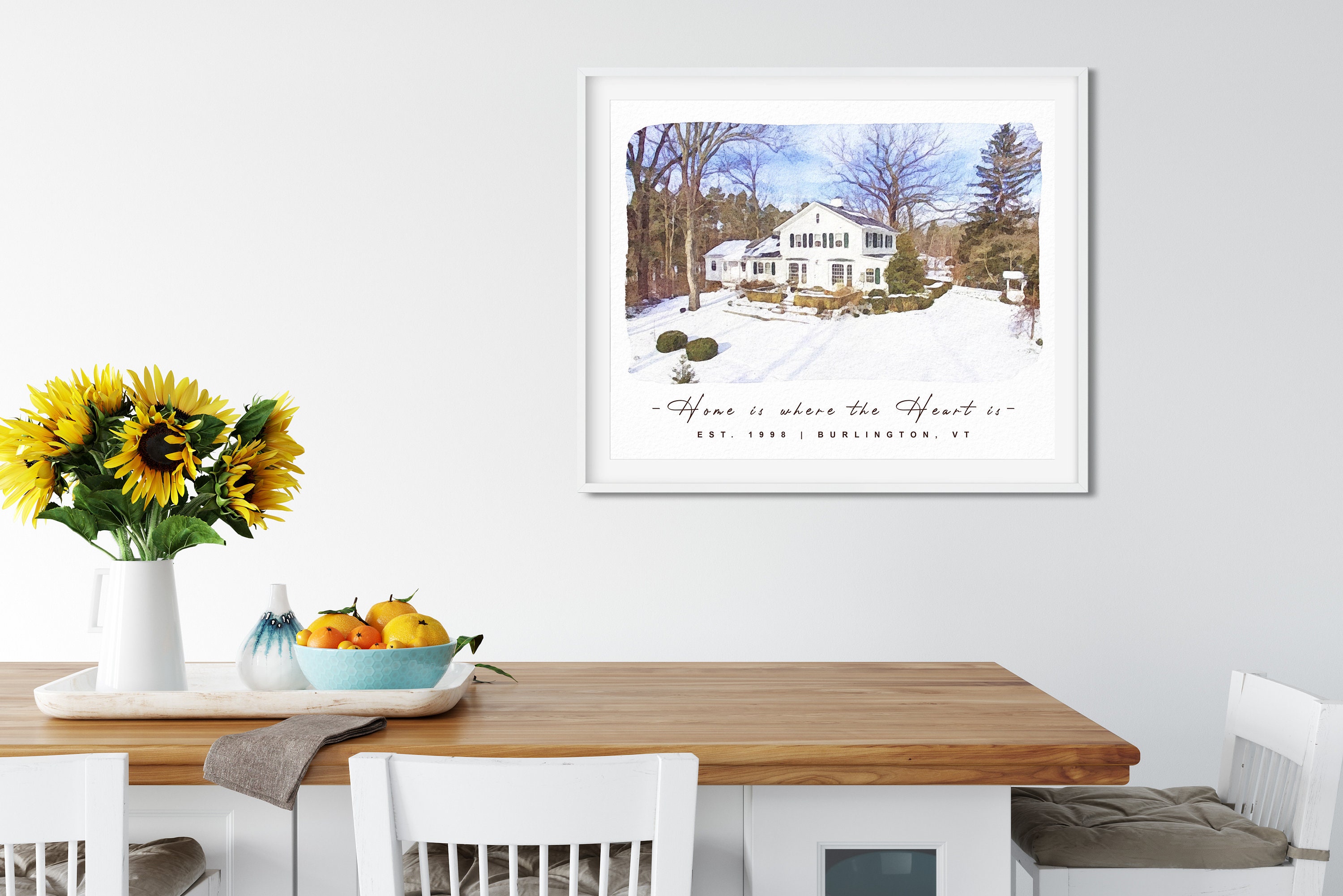 First Home Gift Custom House Portrait Realtor Closing Gift | Etsy