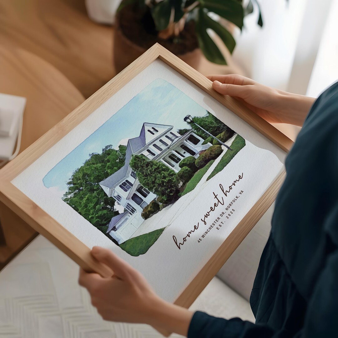 Custom Watercolor House Portrait,watercolor House Painting,personalized ...