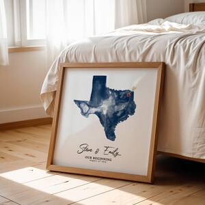 Impresión artística personalizada del mapa de Virginia Occidental, regalo de aniversario personalizado (descarga digital) imagen 4