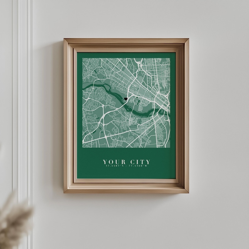 Custom City Map Print, Personalized Map Art, Modern Wall Decor (Digital Download) image 16