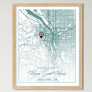 Gepersonaliseerde makelaarscadeau voor klant, nieuw huiscadeau, verhuiscadeau, thuisgeheugencadeau, kerstcadeau-idee elke stad locatiekaart nieuw huis