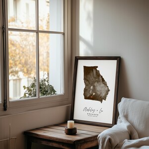 Impresión artística personalizada del mapa de Virginia Occidental, regalo de aniversario personalizado (descarga digital) imagen 17