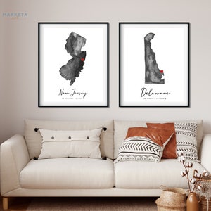 Personalized Idaho Watercolor Map California Fine Art Print, Wall Decor ...