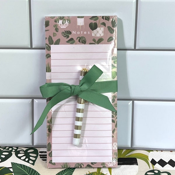 Lady Jayne Ltd Magnetic Lined Notepad List Pad With Houseplants, Plant Lover Notepad With Jungle Vibes