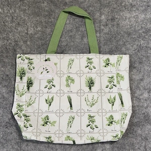 Arbor & Orchard Garden Herbs Cotton Canvas Reusable Tote Bag 100% Cotton