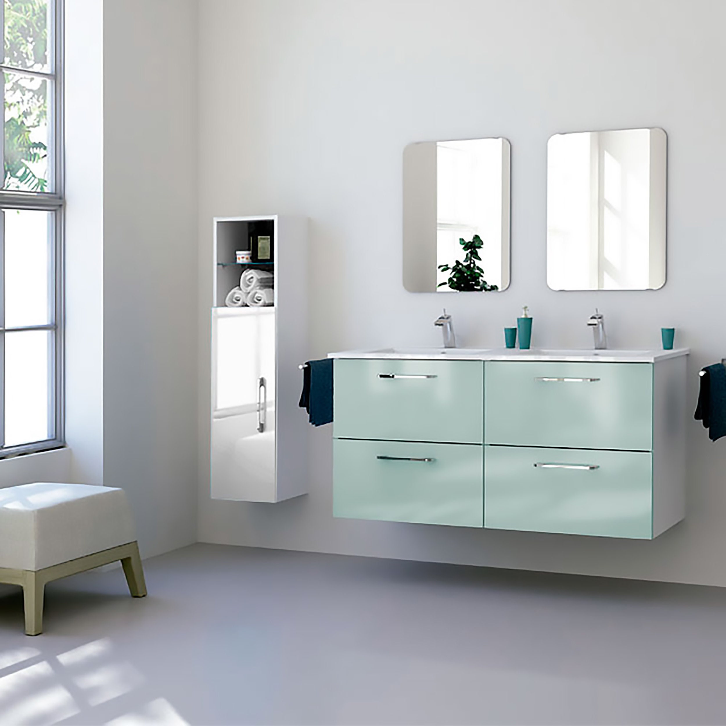 Conjunto de tocador de baño moderno / FELIZ / verde / Vanidad | Etsy