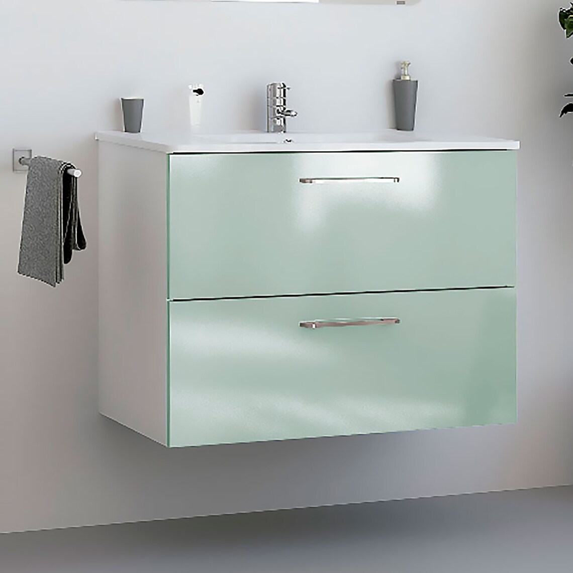 Conjunto de tocador de baño moderno / FELIZ / verde / Vanidad | Etsy