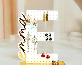 Personalized Acrylic Earring Holder: Custom Jewelry Organizer