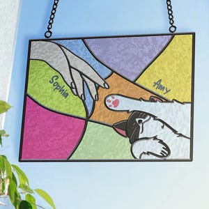 Custom Cat Suncatcher, Stained Glass Cat Memorial Gift, Pet Loss Gift for Cat Owners, Cat Lover Keepsake, Unique Cat Lover Gift, T3