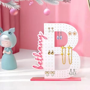 Personalized Acrylic Earring Holder: Custom Jewelry Organizer