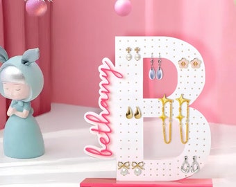 Personalized Acrylic Earring Holder: Custom Jewelry Organizer