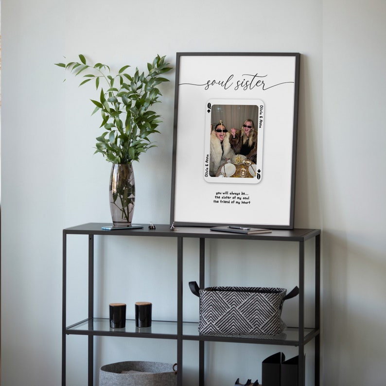 Birthday Gift for Her, Custom Playing Card Print, Trendy Wall Art Best