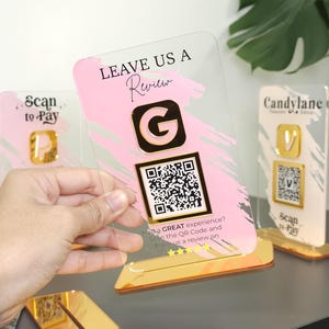 Customizable Multi QR Code Sign: UV Printed Acrylic Business Sign