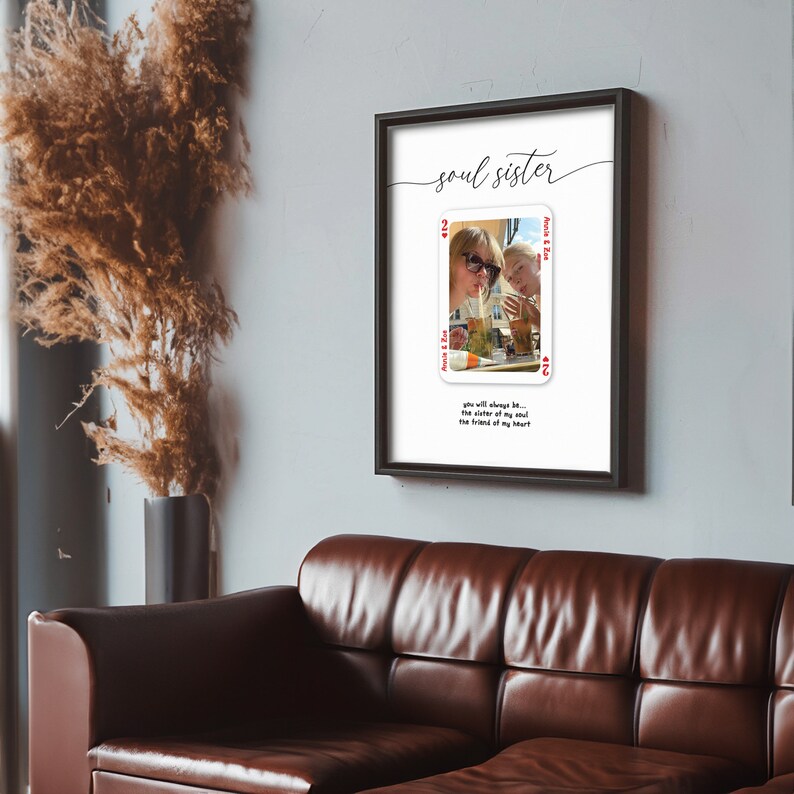 Birthday Gift for Her, Custom Playing Card Print, Trendy Wall Art Best