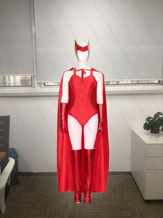 Wandavision Scarlet Witch Cosplay Wanda Maximoff Sexy Jumpsuit Etsy