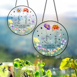 Best Friends Stained Glass,It Takes A Long Time To Grow An Old Friend,Soul Sisters Sun Catcher,Friendship Window Decor,Besties Birthday Gift