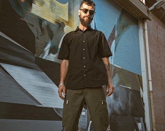 Underground Green Shorts, Patchwork shorts