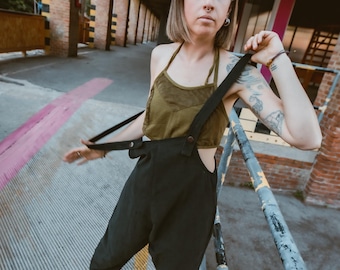 Overalls Black JUMPSUIT, Coduroy jumpsuit, UNDERGROUND Jumpsuit, urban-alternative-clothes