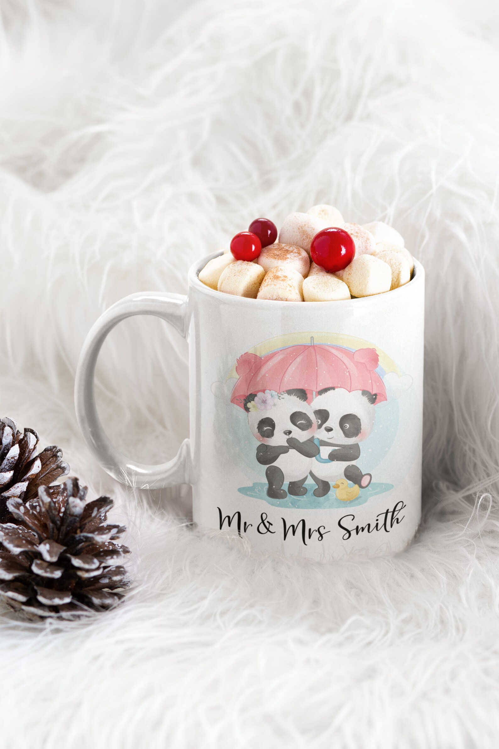 Valentine s Day Gifts Panda  couple  Mug Personalized panda  