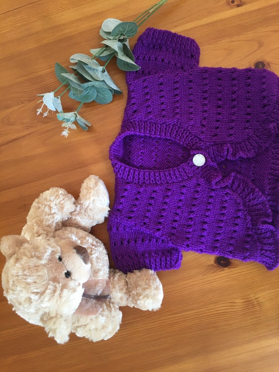 baby girl girls purple bolero