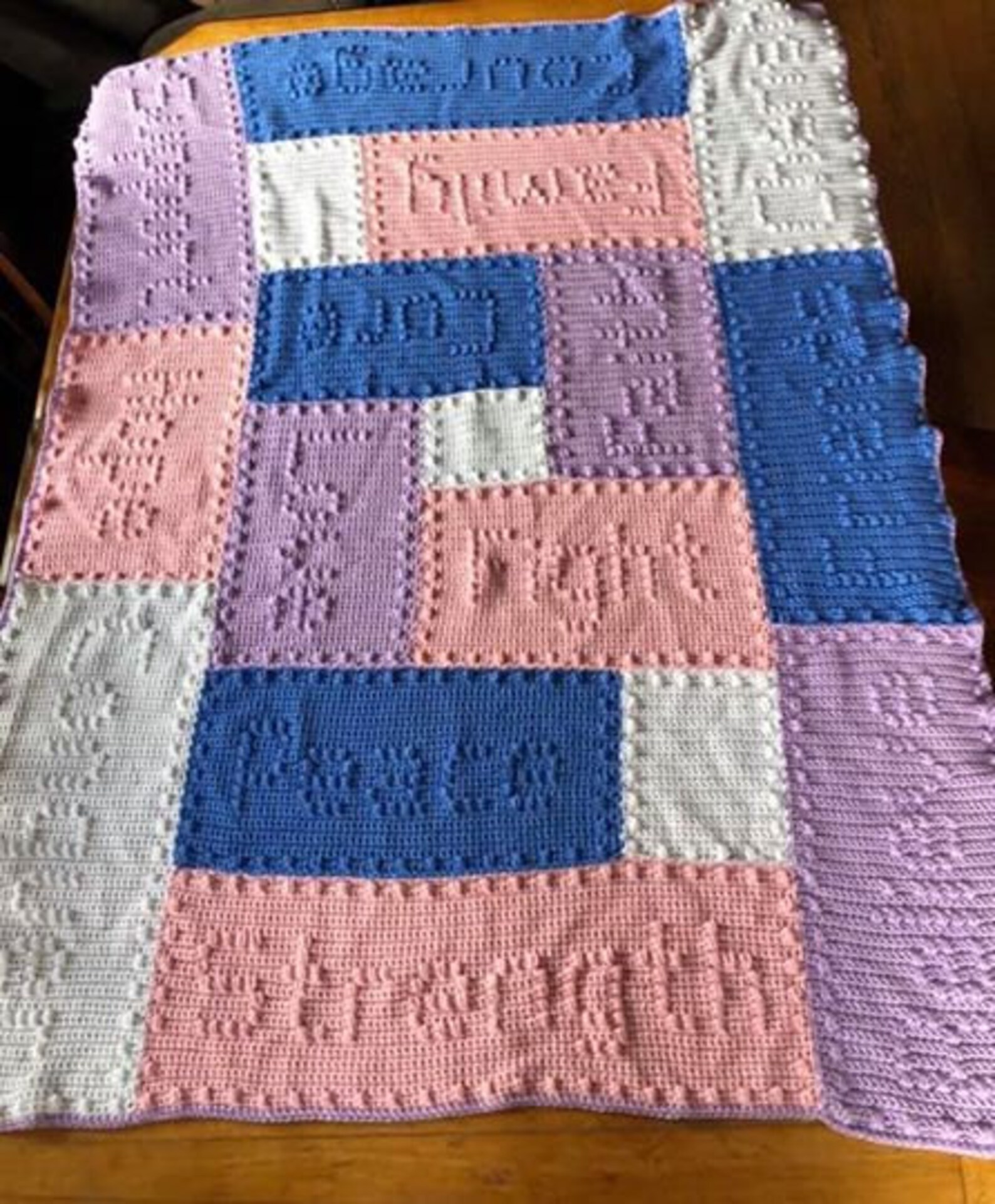 Chemo and Encouragement blanket Etsy