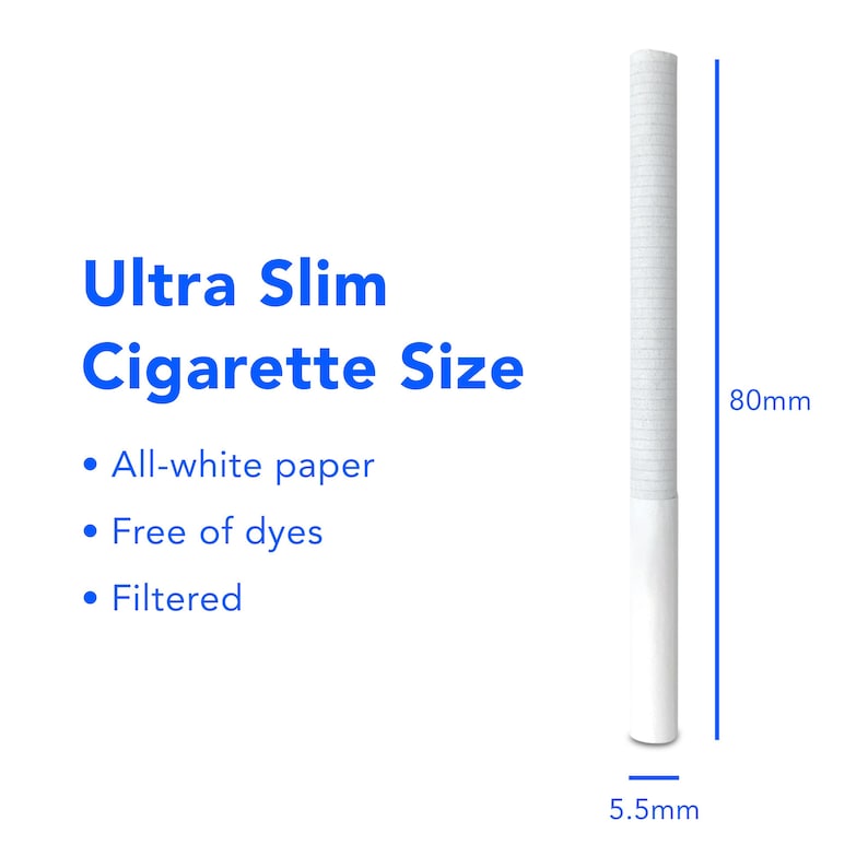 Super Slim MYO Slim Cigarette Tubes 5.5mm X 80mm Make Your Own Cigarettes 3 Boxes Etsy