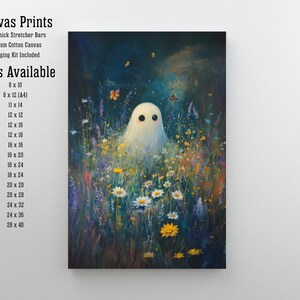Ghost in a Field Print Dark Academia Art Spooky Decor Gothic Home Decor ...