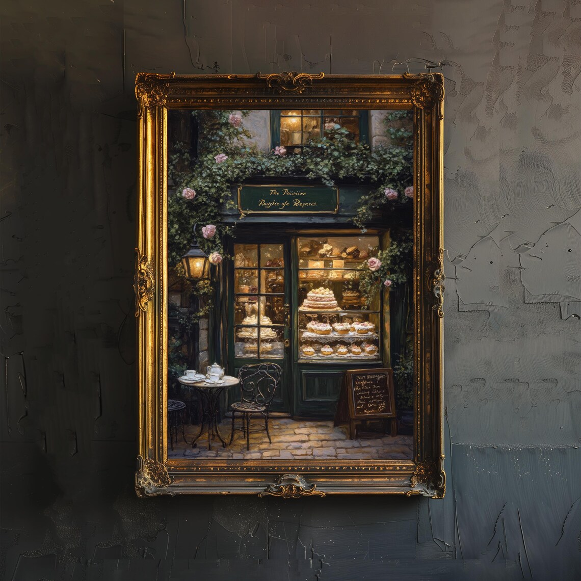 The Cake Shop Art Print Vintage Patisserie Wall Art Cottagecore Bakery ...