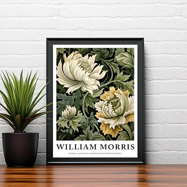 William Morris Poster Classic Floral Wall Art Botanical Print for ...
