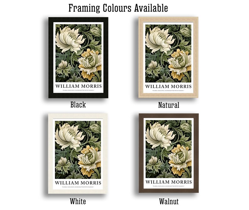 William Morris Poster Classic Floral Wall Art Botanical Print for ...