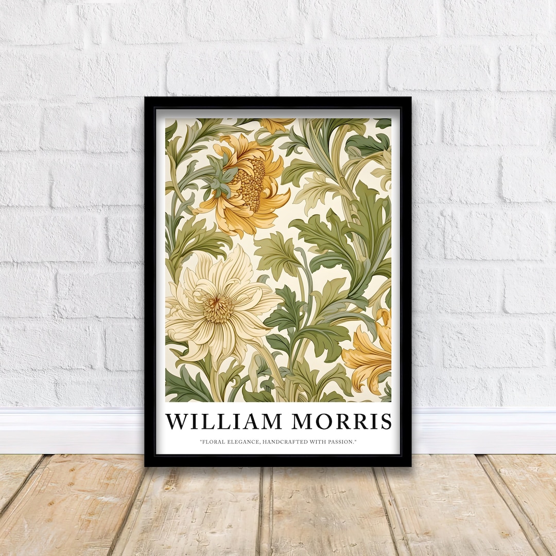 William Morris Poster Classic Floral Wall Art Botanical Print for ...