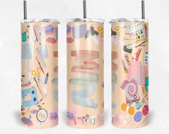 Sublimation Tumbler Design for Crafters/ Makers | 20oz Skinny Tumbler Design | 30oz Tumbler Design | Seamless Sublimation Design PNG