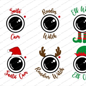 サンタ カム SVG | エルフ ウォッチ svg | エルフ カム svg | トナカイ ウォッチ svg | サンタ カム PNG | サンタ カム オーナメント svg | クリスマス SVG バンドル