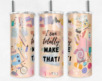 Sublimation Tumbler Design for Crafters/ Makers | 20oz Skinny Tumbler Design | 30oz Tumbler Design | Seamless Sublimation Design PNG
